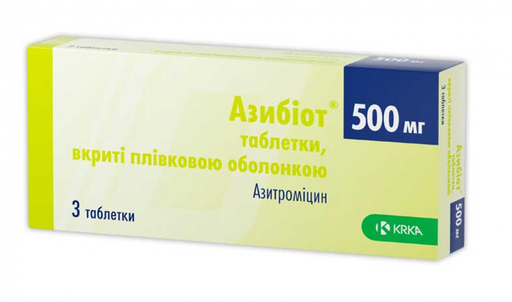 [106244] Азибиот 500мг №3 Бүрхүүлтэй шахмал - KRKA d.d., Novo Mesto