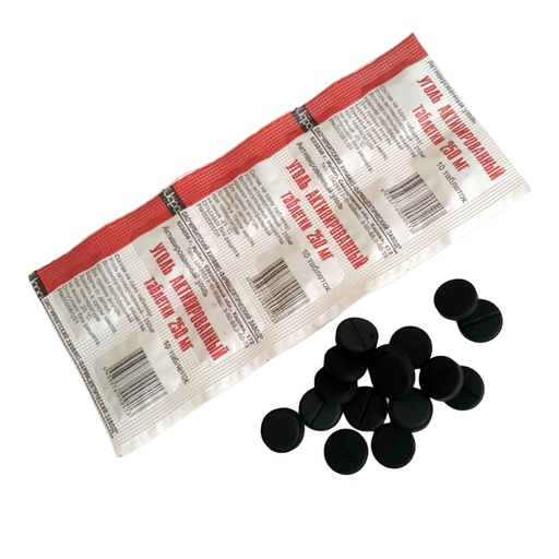 [104245] Идэвхжүүлсэн нүүрс 250мг №10 Шахмал - Irbit Chemical & Pharmaceutical OJSC