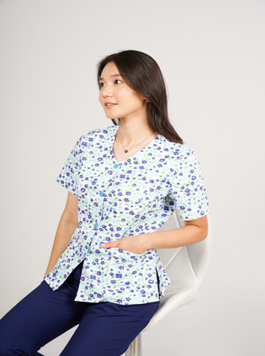 [503738] Мэс заслын хослол цэнхэр цэцэгтэй №1 Эмэгтэй - Мөнхийн тун ХХК