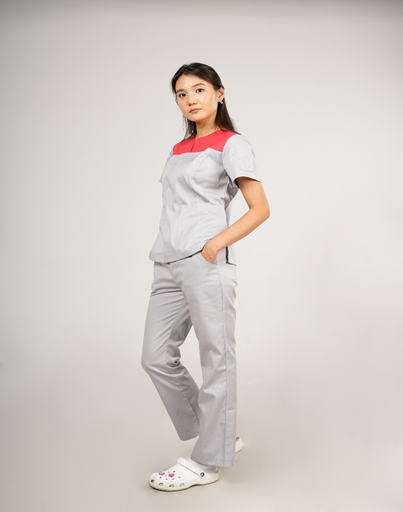 [304008] Мэс заслын хослол саарал улаан №1 Эмэгтэй - Мөнхийн тун ХХК